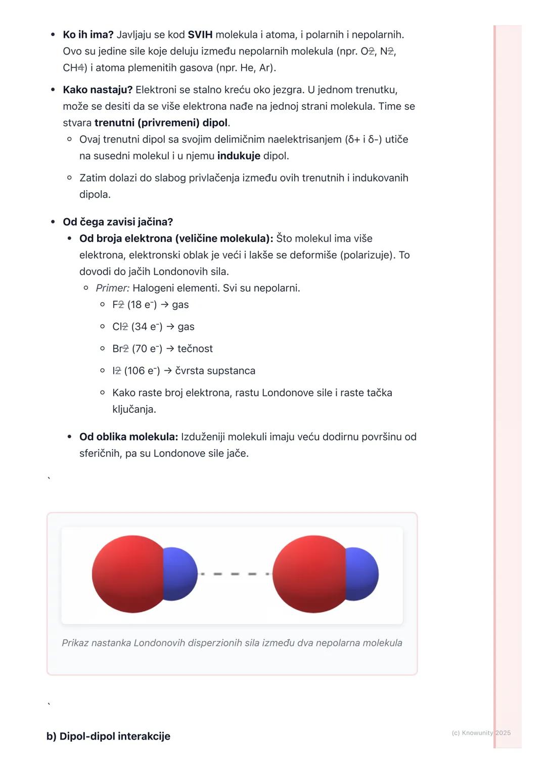 # Međumolekulske sile

Uvod u međumolekulske sile

Međumolekulske sile su sile privlačenja (ili odbijanja) koje deluju između
molekula, atom
