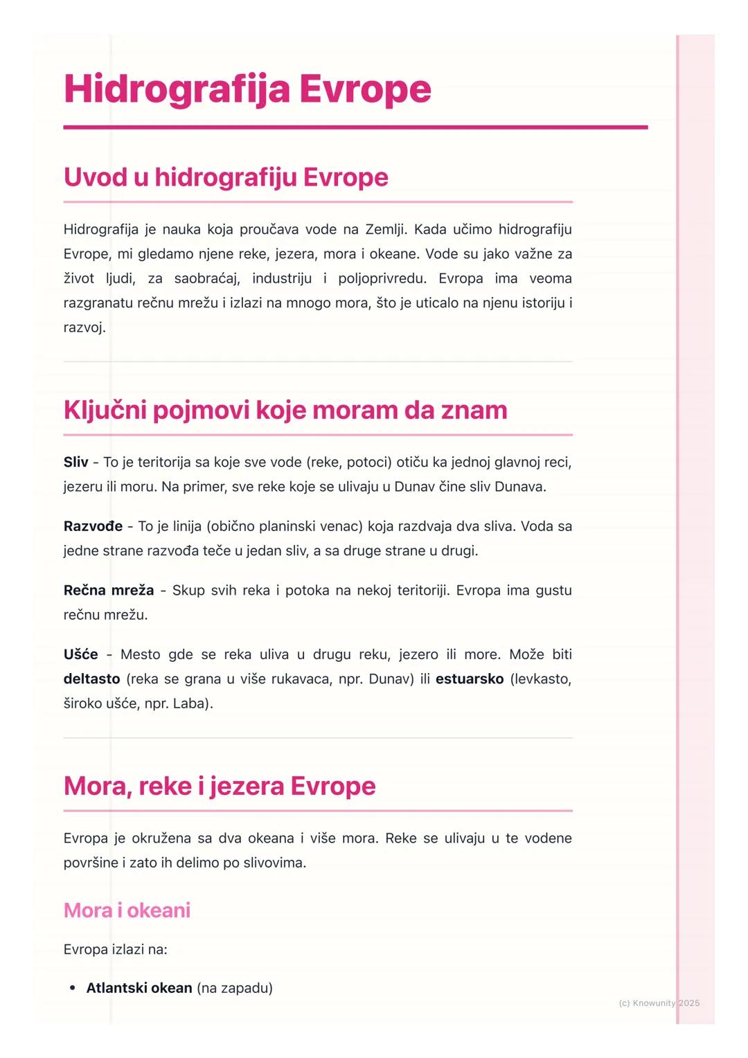 # Hidrografija Evrope

Uvod u hidrografiju Evrope

Hidrografija je nauka koja proučava vode na Zemlji. Kada učimo hidrografiju
Evrope, mi gl