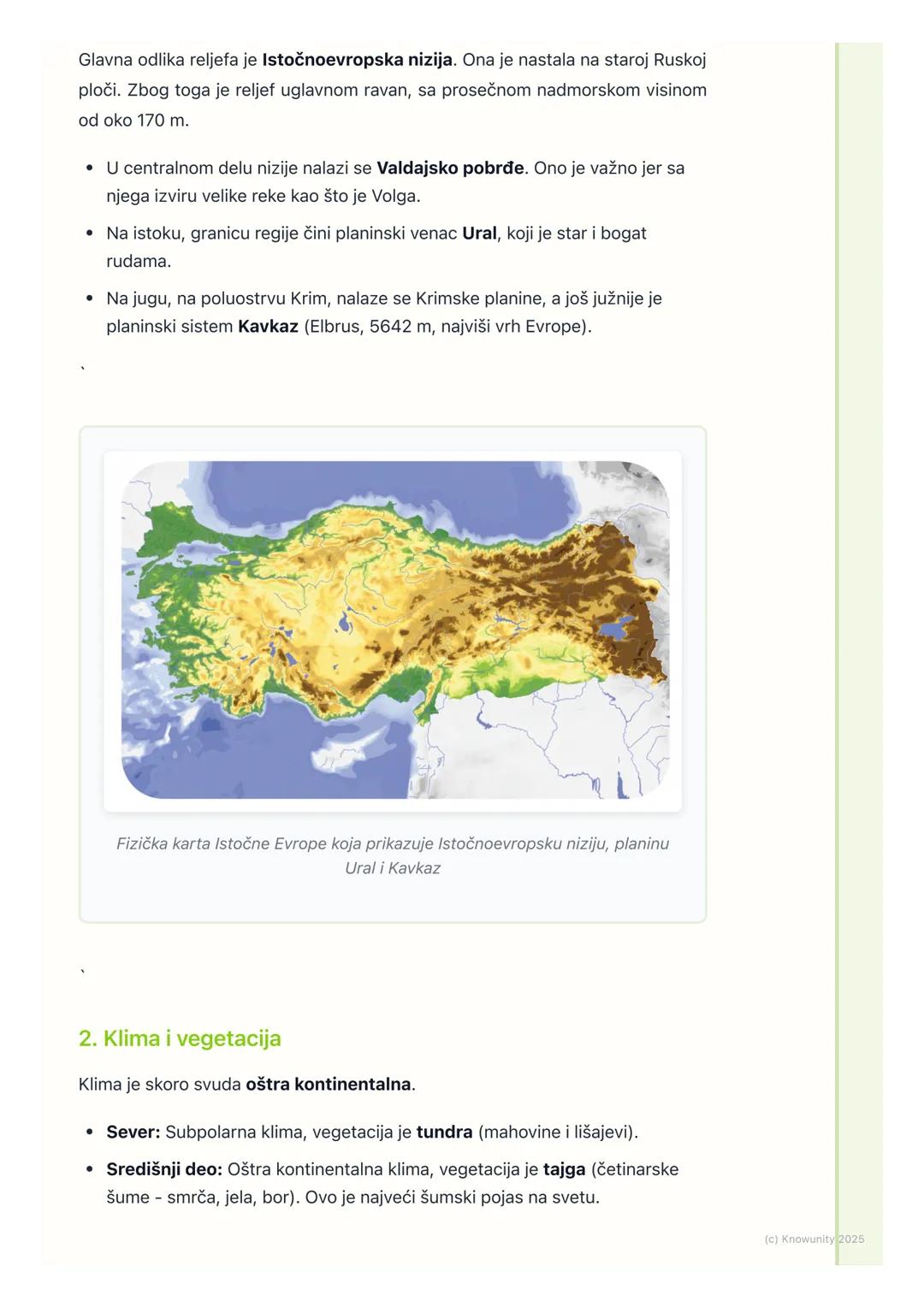 # Istočna Evropa

## Uvod u Istočnu Evropu

Istočna Evropa je najveća regija Evrope. Prostire se od Baltičkog mora na
severu do Crnog mora i
