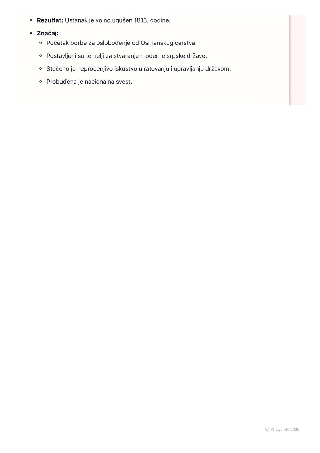 # Prvi srpski ustanak

Uvod u Prvi srpski ustanak

Prvi srpski ustanak (1804-1813) je bio prvi veliki, organizovani otpor Srba
protiv Osmans