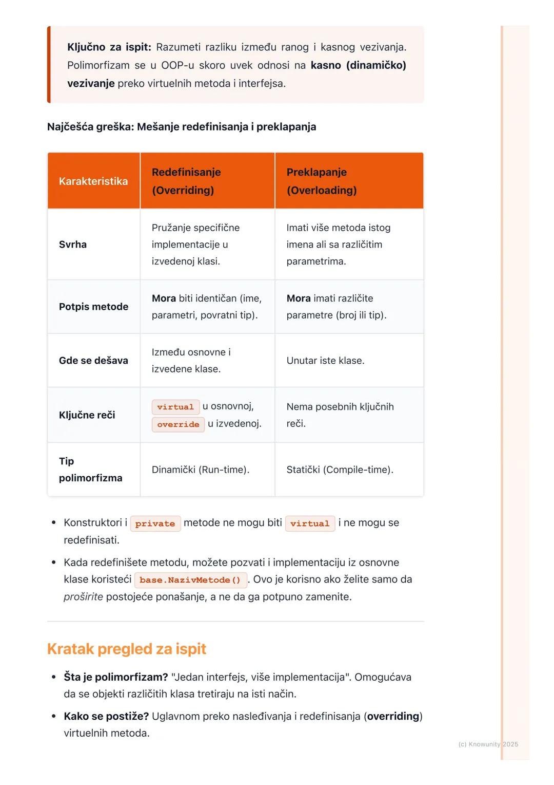 # Polimorfizam

Uvod u polimorfizam

Polimorfizam je jedan od četiri osnovna stuba objektno-orijentisanog
programiranja (OOP), pored enkapsu