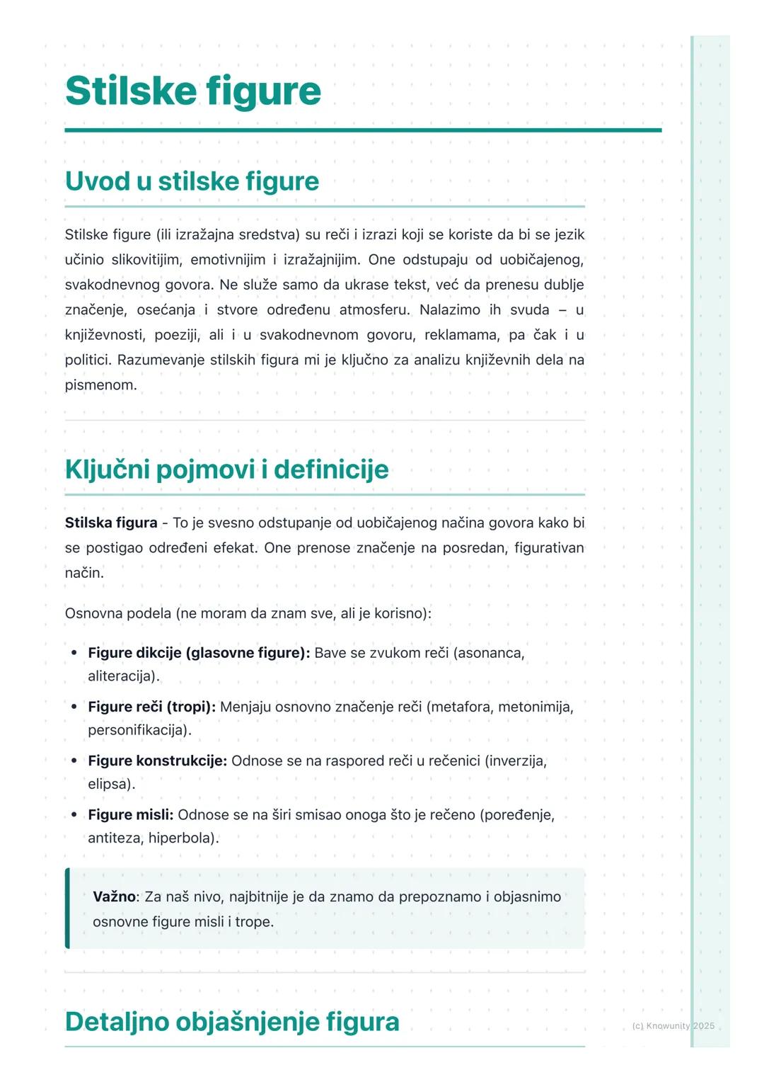 # Stilske figure

## Uvod u stilske figure

Stilske figure (ili izražajna sredstva) su reči i izrazi koji se koriste da bi se jezik
učinio s