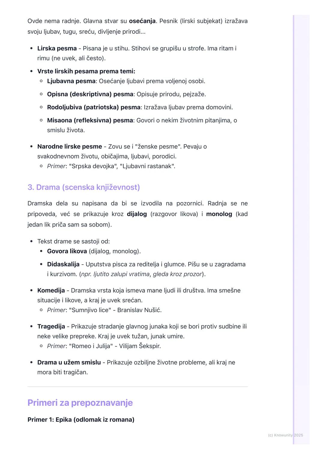 # Književni rodovi i vrste

Uvod u književne rodove

Sva književna dela koja čitamo mogu da se podele u tri velike grupe. Te grupe
se zovu k