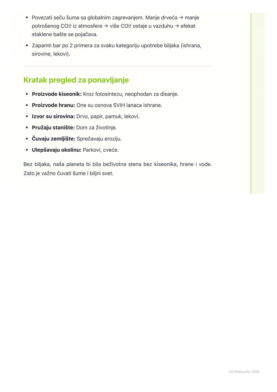 # Značaj biljaka

# Značaj biljaka za život na Zemlji

Biljke su svuda oko nas, ali često ne razmišljamo koliko su važne. Bez biljaka,
život