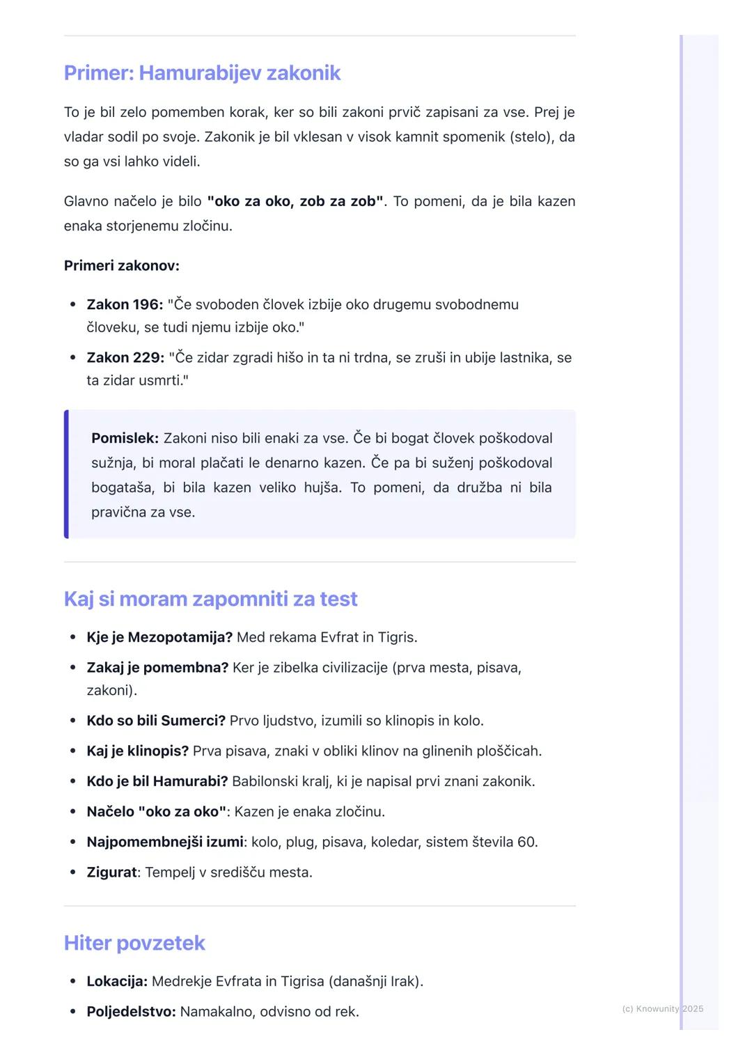 # Mezopotamija

Osnovno o Mezopotamiji

Mezopotamija pomeni "dežela med rekama". To je bilo eno prvih območij na
svetu, kjer so ljudje začel