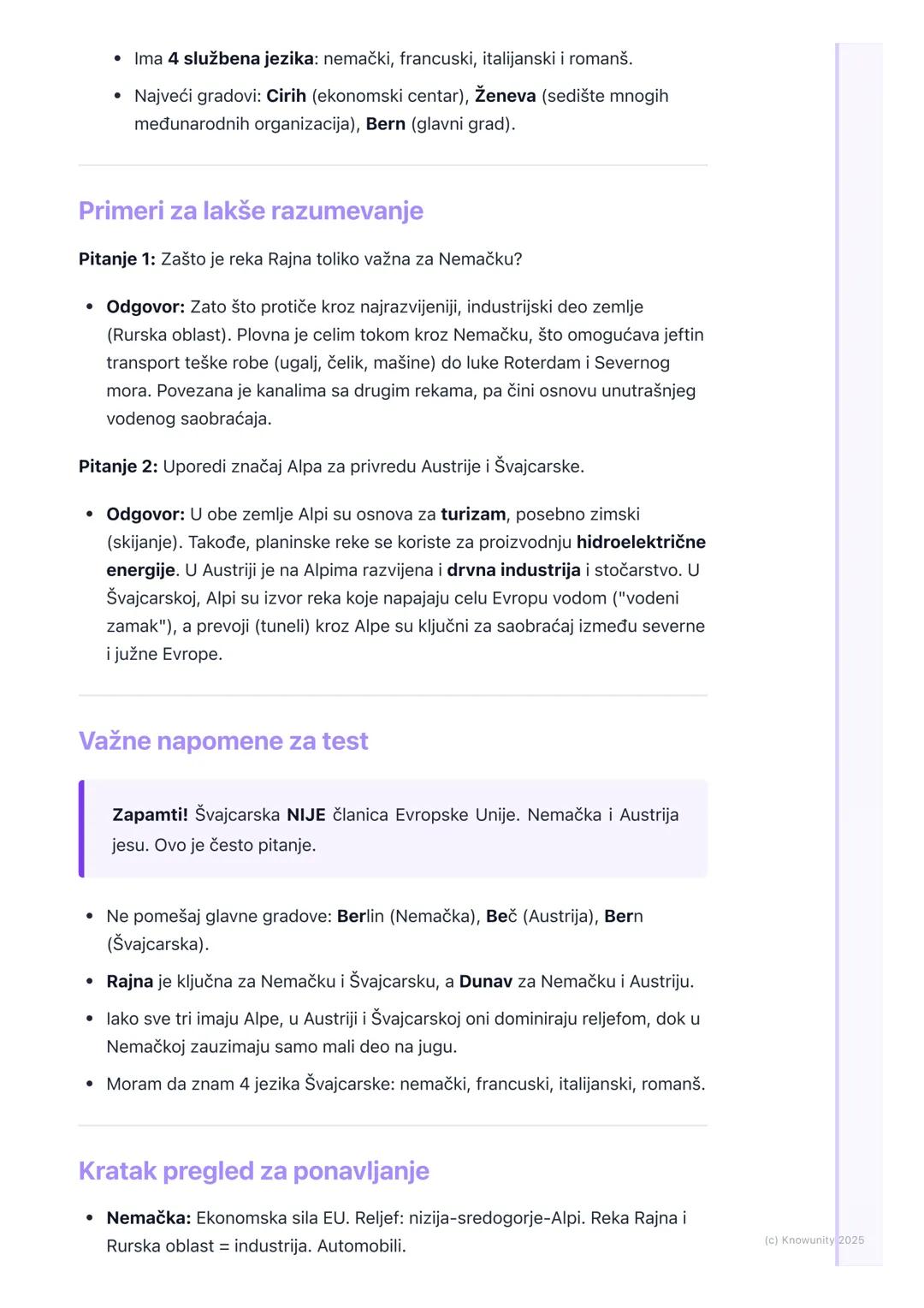 # Geografija Nemačke, Austrije i
Švajcarske

Geografija Nemačke, Austrije i Švajcarske

Ove tri zemlje čine jezgro Srednje Evrope. Sve su ve