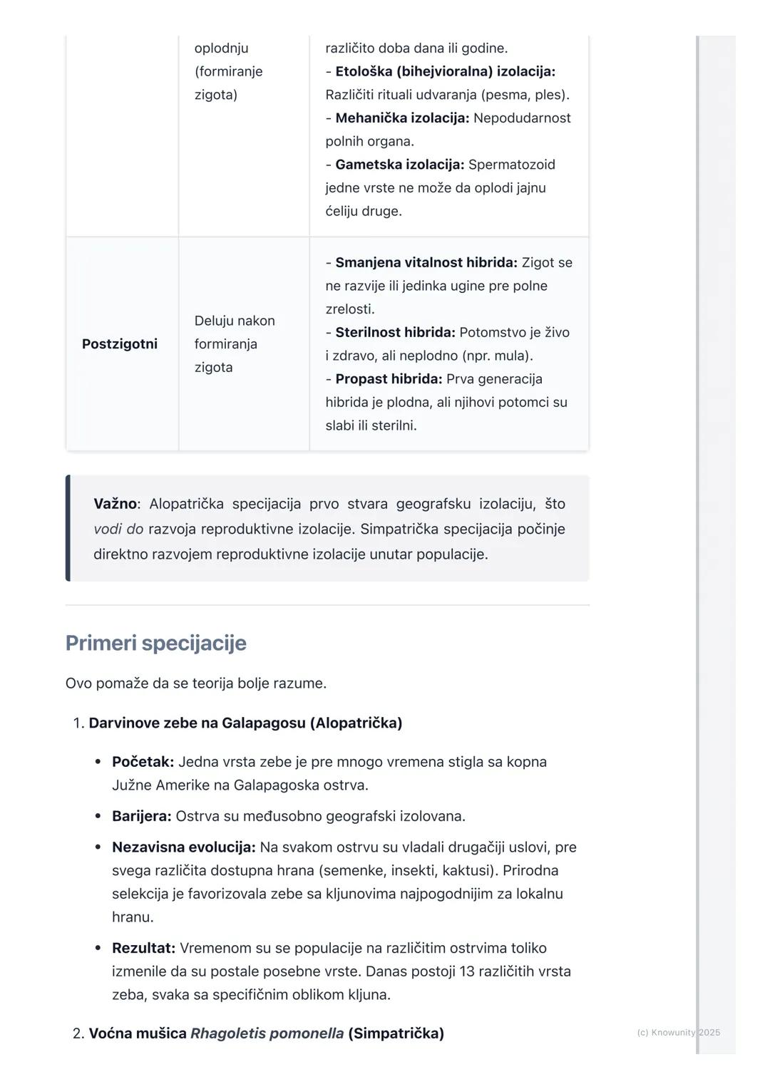 # Nastanak vrsta (Specijacija)

Šta je specijacija?

Specijacija je evolutivni proces nastanka novih vrsta od već postojećih. To je
ključni 
