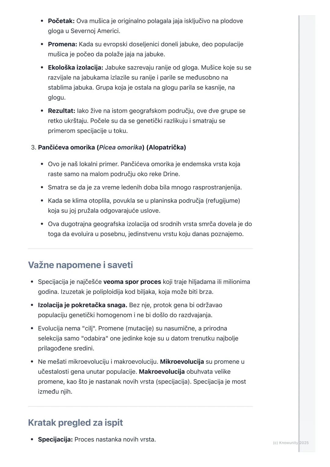 # Nastanak vrsta (Specijacija)

Šta je specijacija?

Specijacija je evolutivni proces nastanka novih vrsta od već postojećih. To je
ključni 