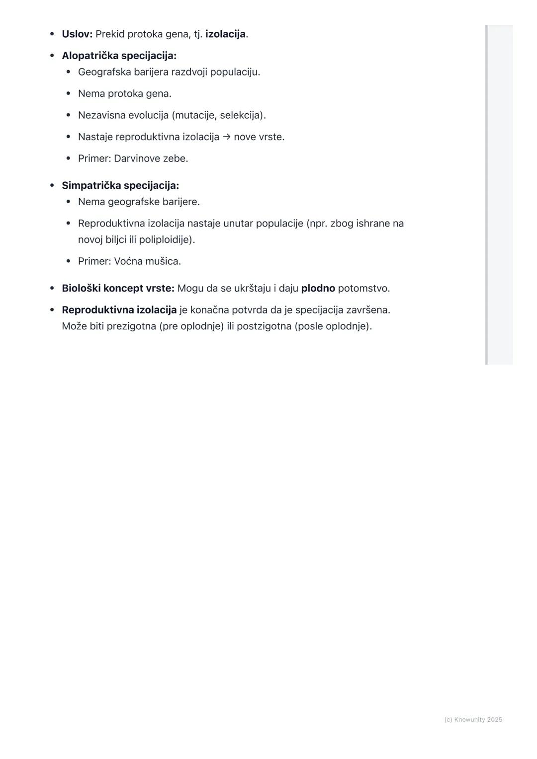 # Nastanak vrsta (Specijacija)

Šta je specijacija?

Specijacija je evolutivni proces nastanka novih vrsta od već postojećih. To je
ključni 