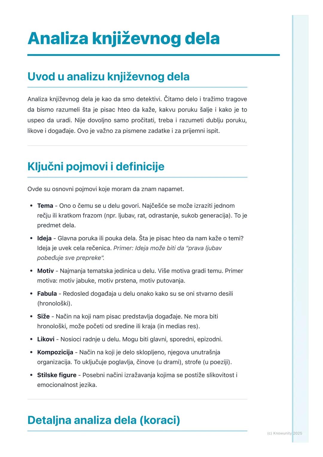 # Analiza književnog dela

## Uvod u analizu književnog dela

Analiza književnog dela je kao da smo detektivi. Čitamo delo i tražimo tragove