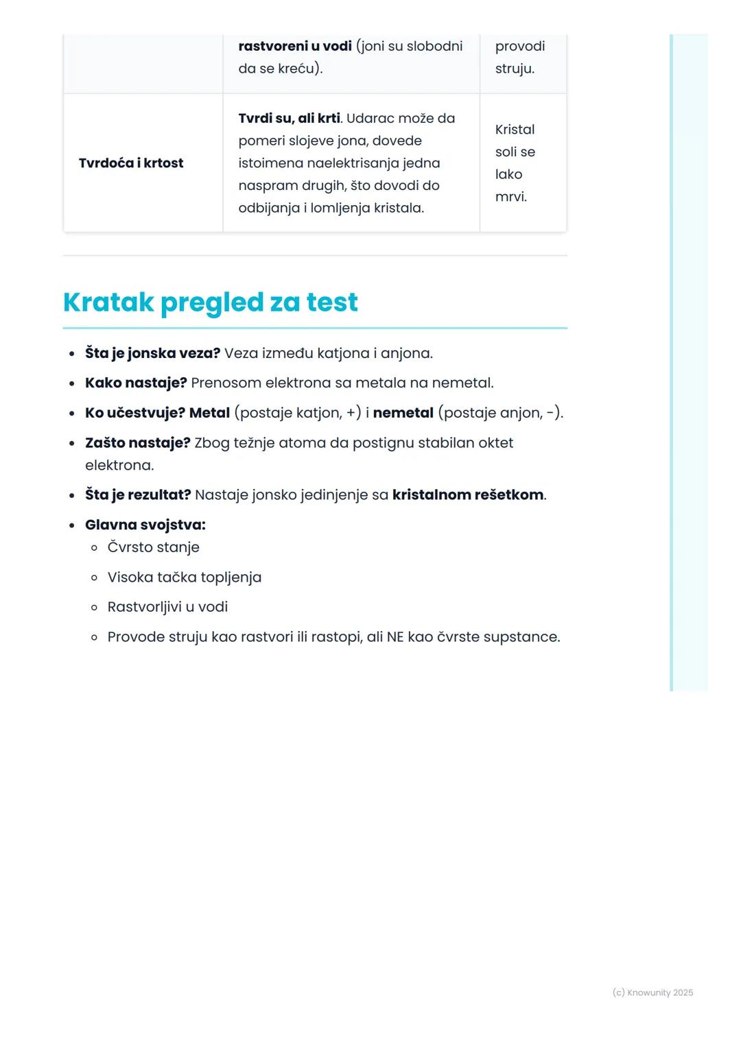 # Jonska veza

## Uvod u jonsku vezu

Jonska veza je jedna od osnovnih hemijskih veza. Nastaje između
atoma metala i atoma nemetala. Ključna