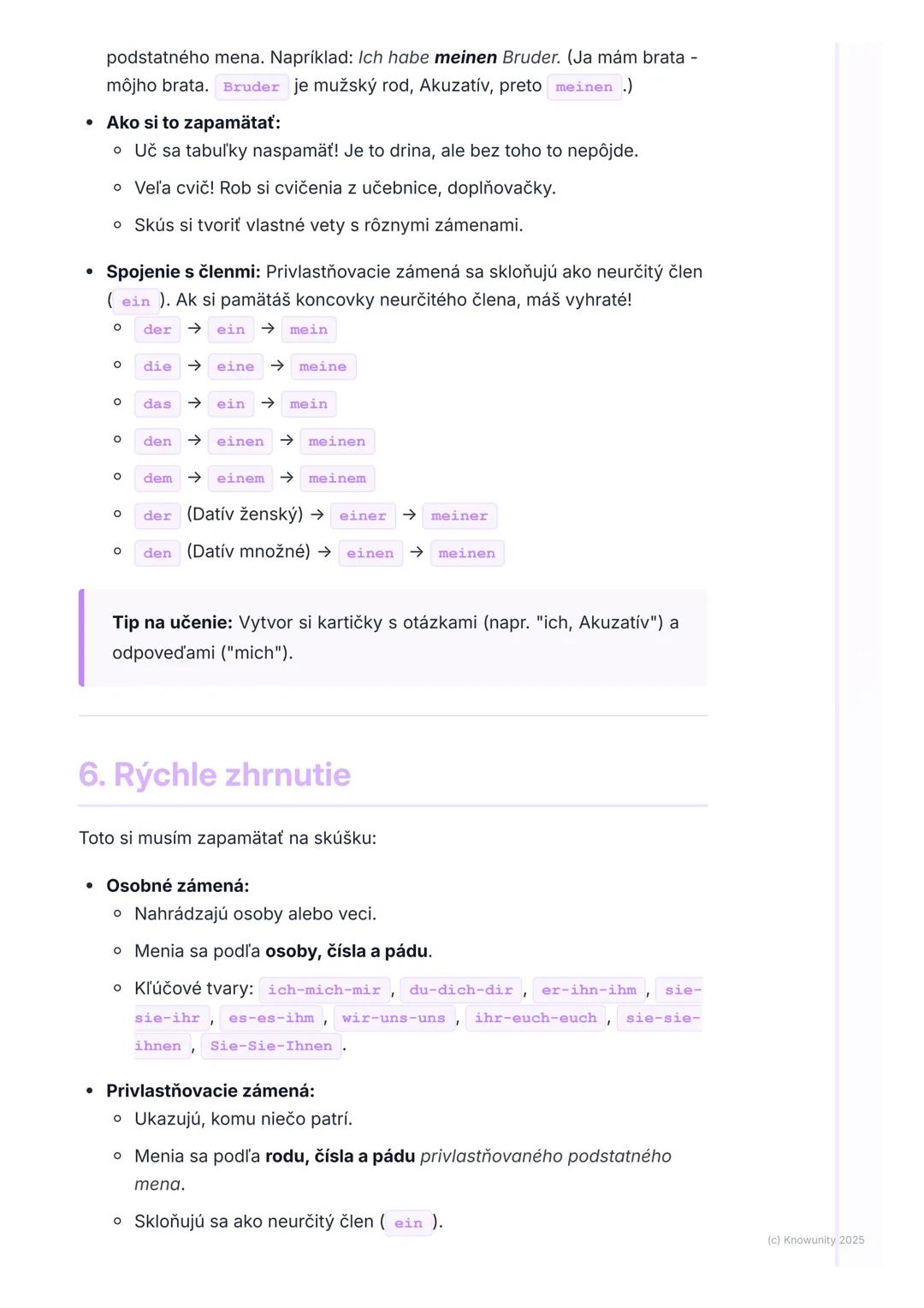 # Osobné a privlastňovacie
# zámená

## 1. Prehľad

Ahojte! Dnes si zopakujeme veľmi dôležitú tému z nemčiny - osobné a
privlastňovacie záme