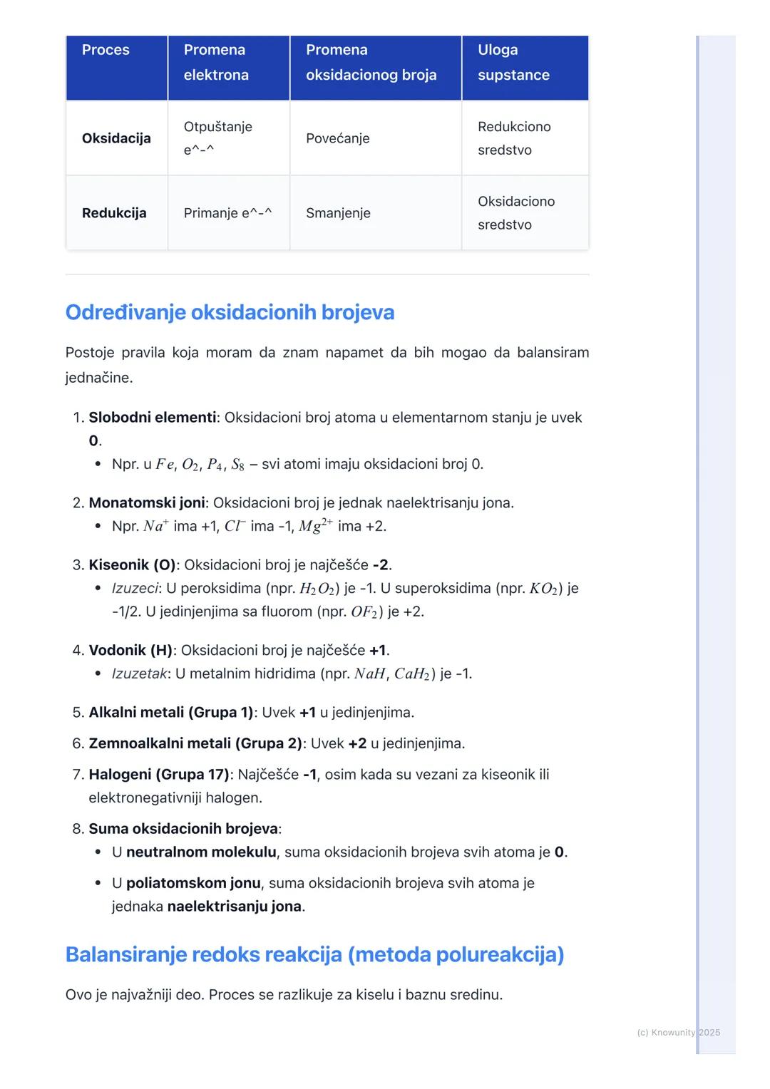 # Redoks reakcije

Uvod u redoks reakcije

Redoks reakcije su hemijske reakcije kod kojih dolazi do promene oksidacionih
brojeva atoma. U su