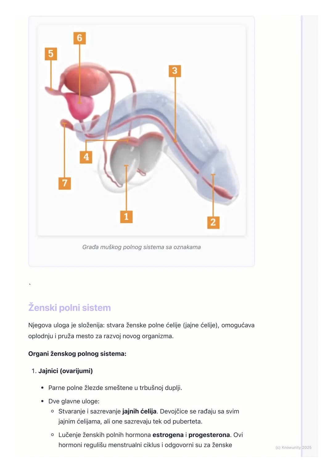 # Sistem za razmnožavanje

## Uvod u sistem za razmnožavanje

Razmnožavanje je osnovna odlika svih živih bića. To je proces stvaranja novih
