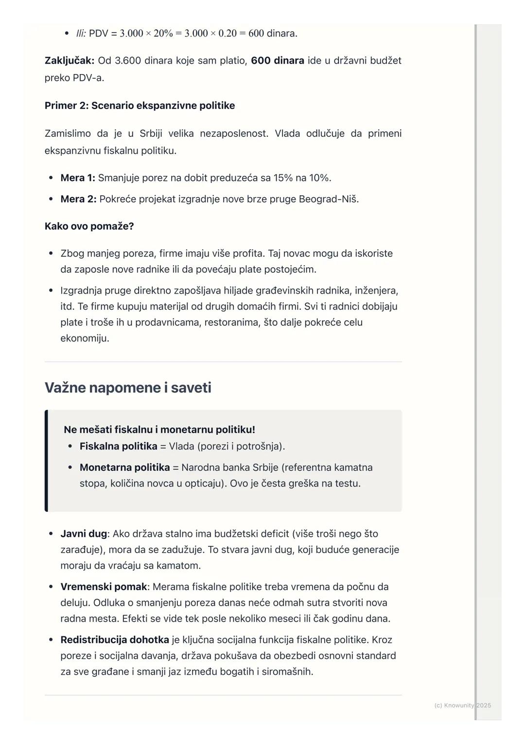 # Fiskalna politika: porezi i javna
potrošnja

Uvod u fiskalnu politiku

Fiskalna politika je jedan od glavnih načina na koji država utiče n