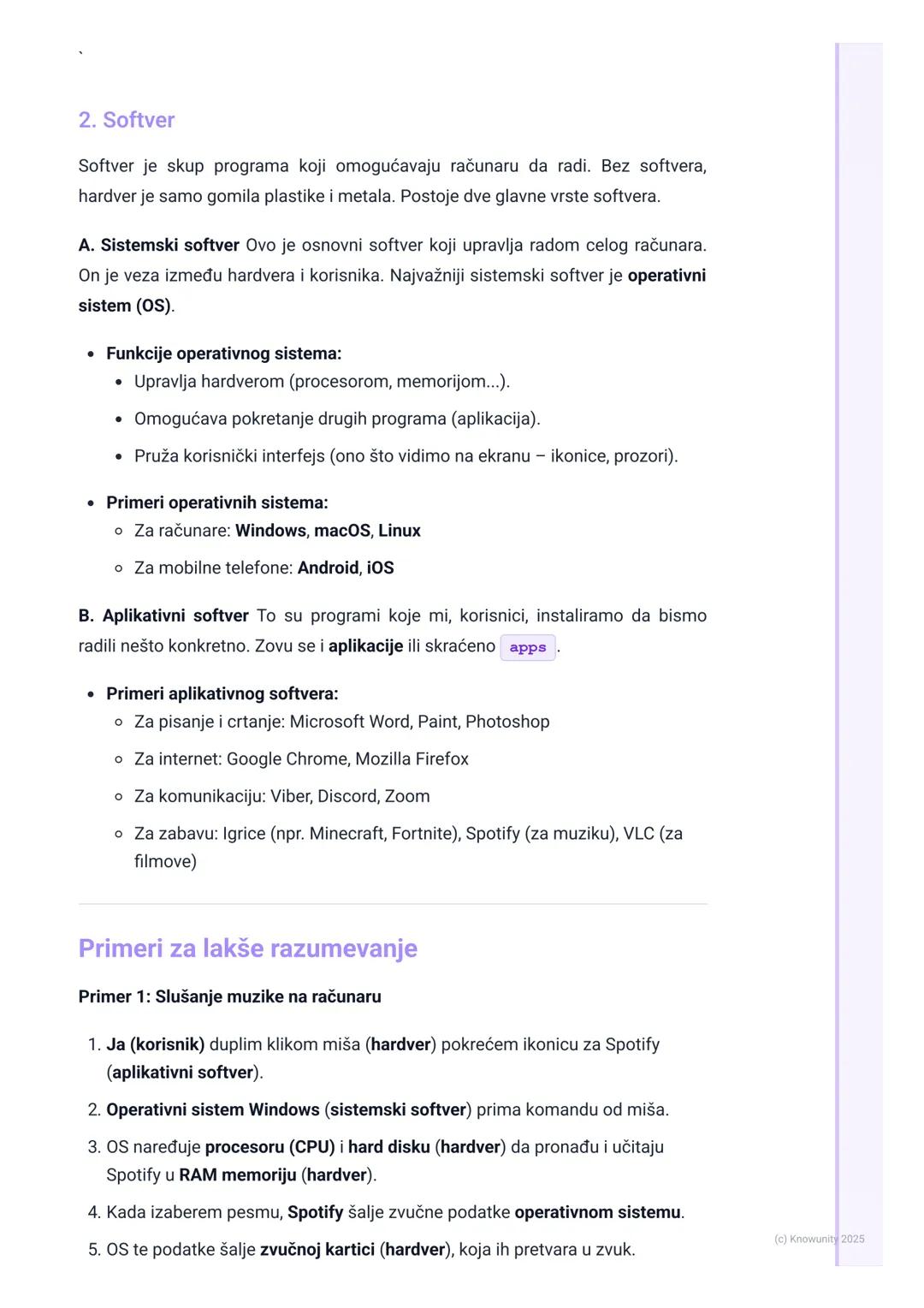 # Hardver i softver

Uvod u hardver i softver

Računar se sastoji iz dva osnovna dela: hardvera i softvera. Najlakše je da
zamislimo da je r