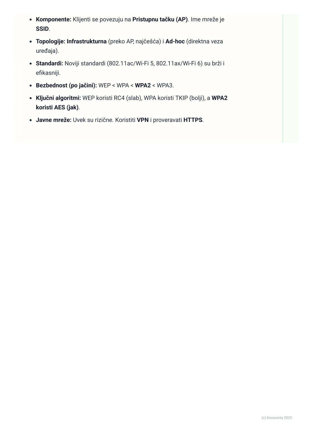 # Bežične mreže

Uvod u bežične mreže

Bežične mreže (Wireless Networks) omogućavaju povezivanje uređaja na mrežu i
internet bez korišćenja 