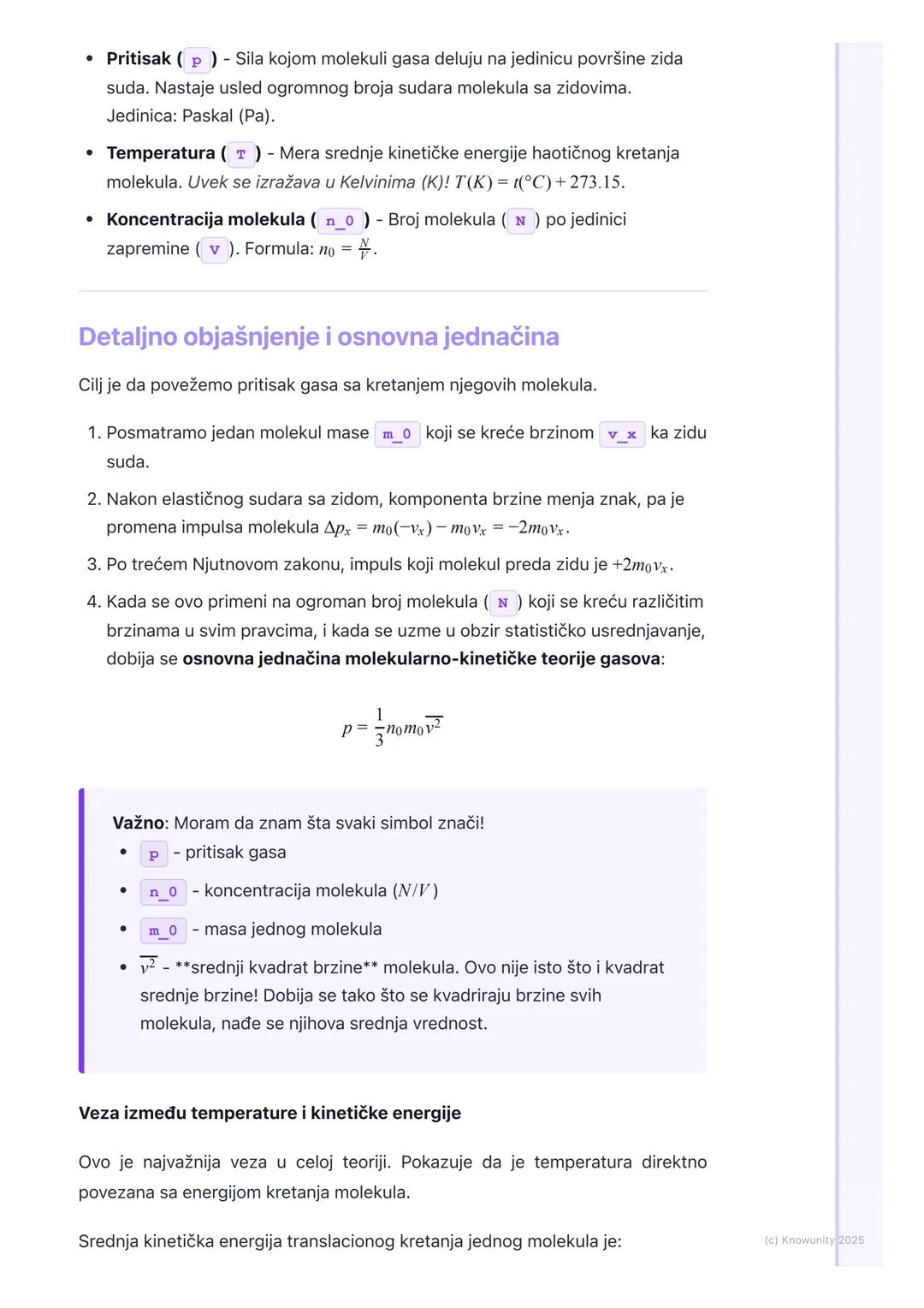 # Molekularno-kinetička teorija
gasova

Uvod u molekularno-kinetičku teoriju

Molekularno-kinetička teorija (MKT) objašnjava makroskopske os