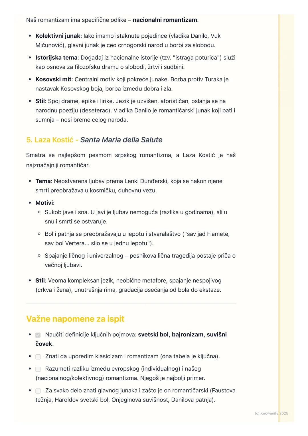 # Romantizam u srpskoj i
svetskoj književnosti

Opšte odlike romantizma

Romantizam je književni i umetnički pravac koji se javlja krajem 18