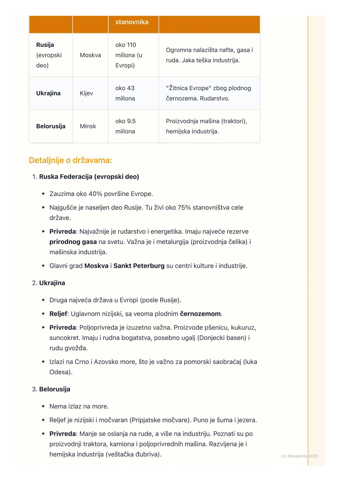 # Istočna Evropa

Opšte odlike Istočne Evrope

Istočna Evropa je najveća regija Evrope po površini. Obuhvata prostor između
Baltičkog mora n