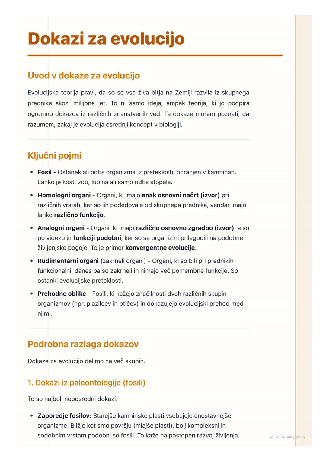 # Dokazi za evolucijo

Uvod v dokaze za evolucijo

Evolucijska teorija pravi, da so se vsa živa bitja na Zemlji razvila iz skupnega
prednika