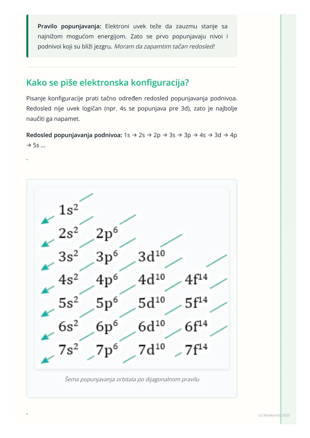 # Elektronska konfiguracija

Šta je elektronska konfiguracija?

Elektronska konfiguracija je kao "adresa" svakog elektrona u atomu. Ona
nam 