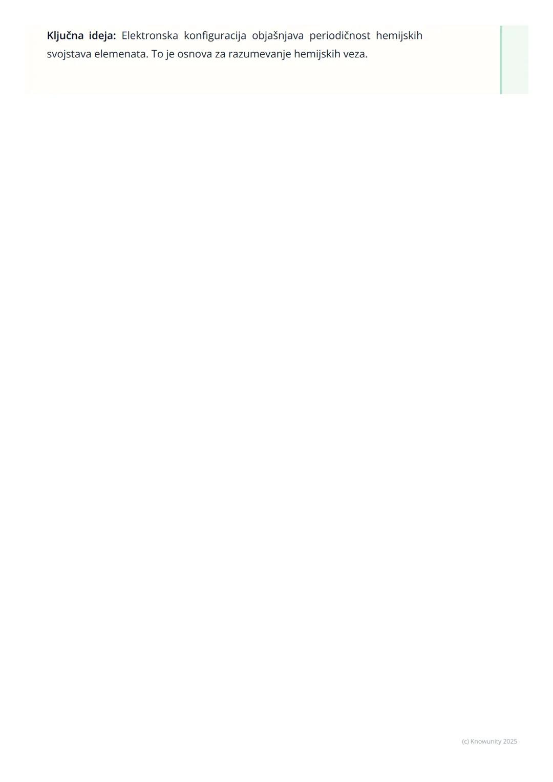 # Elektronska konfiguracija

Šta je elektronska konfiguracija?

Elektronska konfiguracija je kao "adresa" svakog elektrona u atomu. Ona
nam 