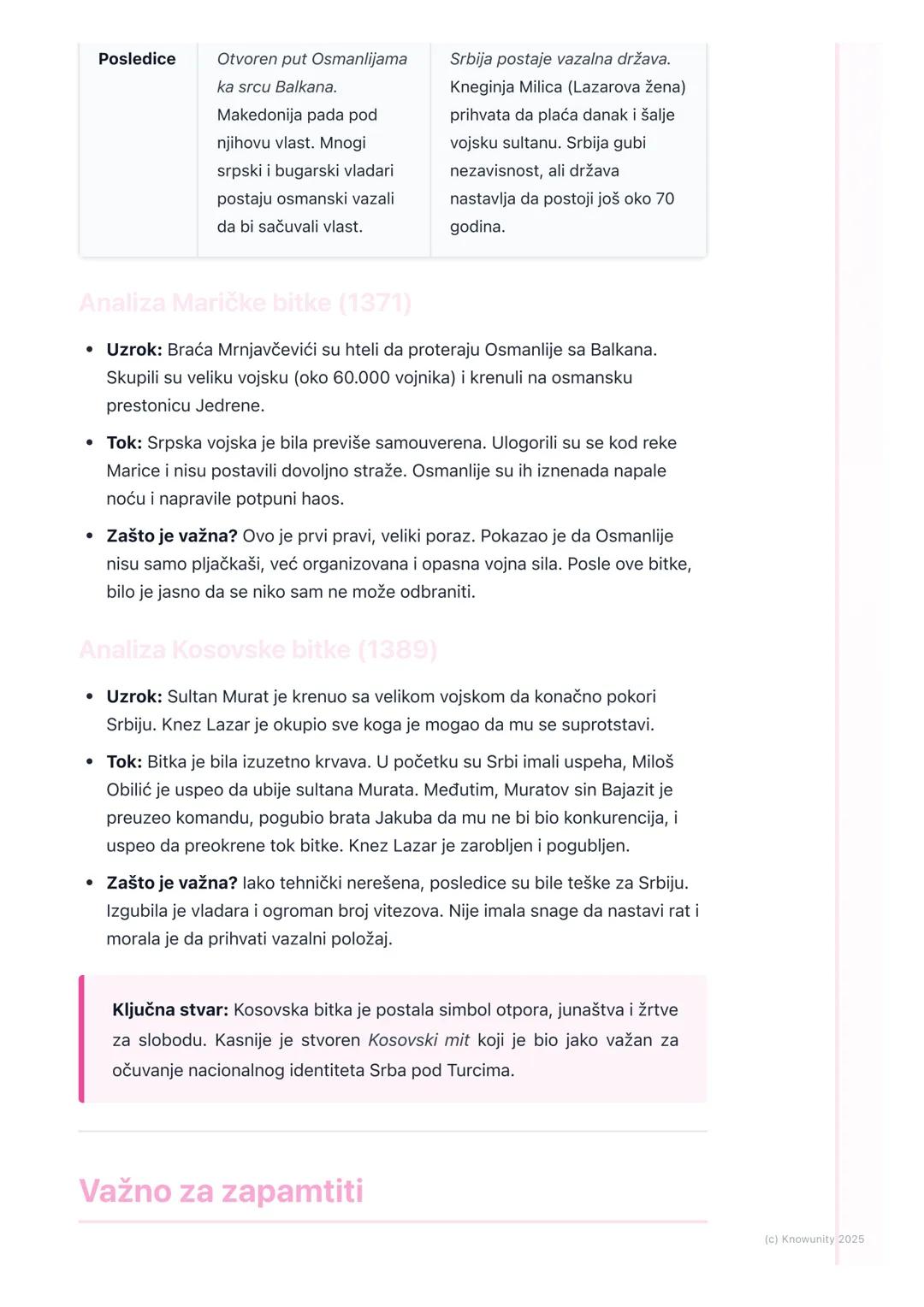 # Slom srpskog carstva i borba
protiv Osmanlija

Uvod u slom carstva

Posle smrti cara Dušana Silnog (1355. godine), ogromno Srpsko carstvo
