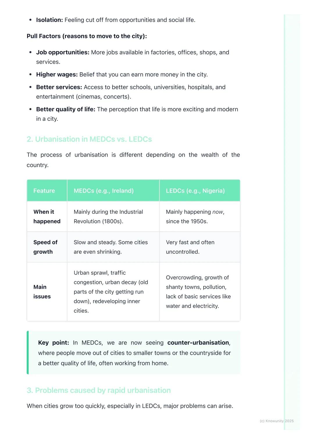 # Urban Settlement and
Urbanisation

An introduction to urban settlement

Urbanisation is the process where an increasing percentage of a co