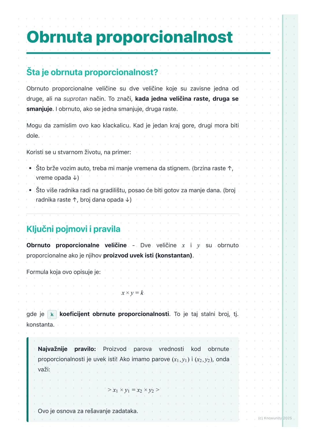 Obrnuta proporcionalnost