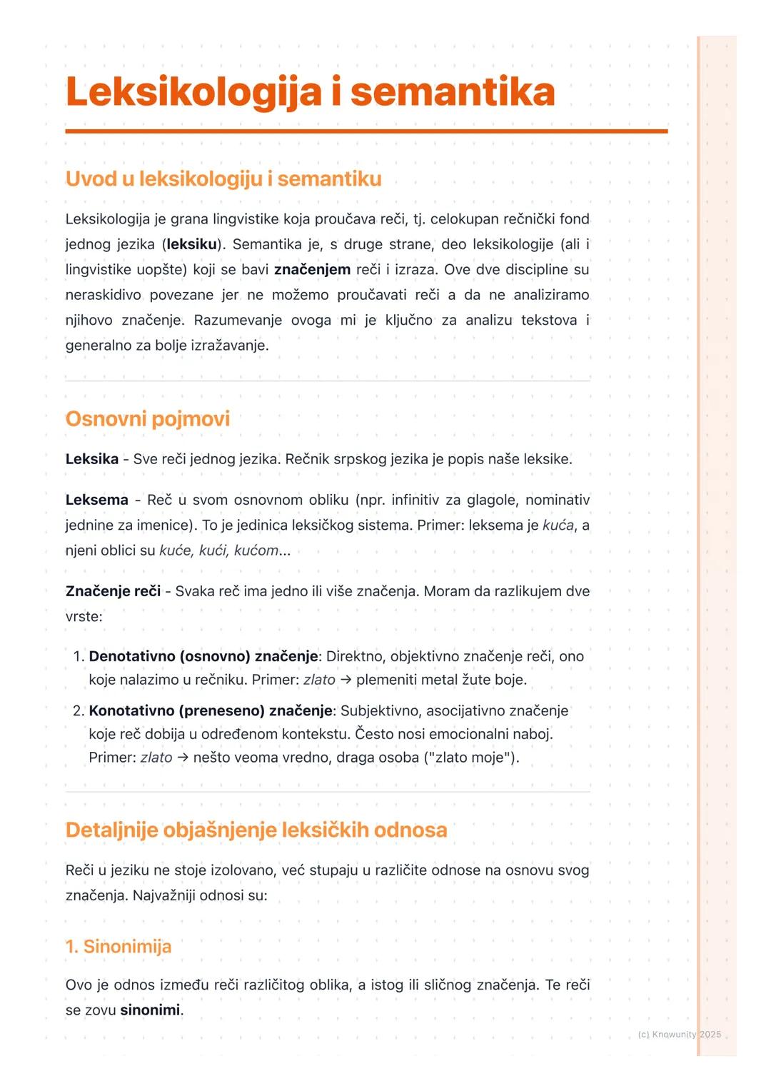 # Leksikologija i semantika

Uvod u leksikologiju i semantiku

Leksikologija je grana lingvistike koja proučava reči, tj. celokupan rečnički