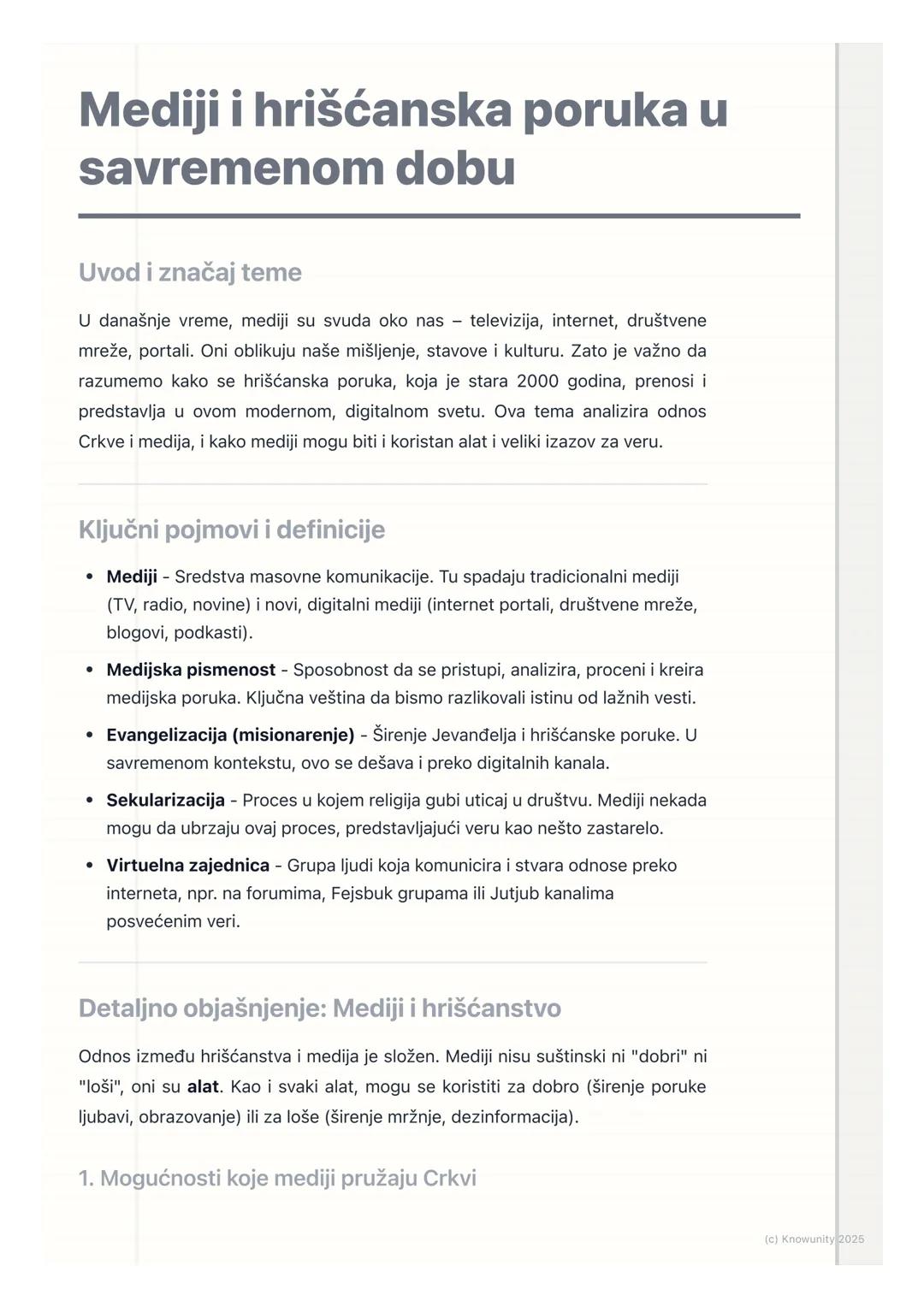 Mediji i hrišćanska poruka u savremenom dobu