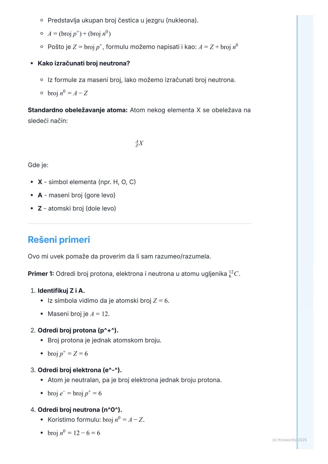 # Građa atoma

## Uvod u građu atoma

Sve oko nas, sve što vidimo i osećamo, sastoji se od sićušnih čestica koje se
zovu atomi. Dugo se misl