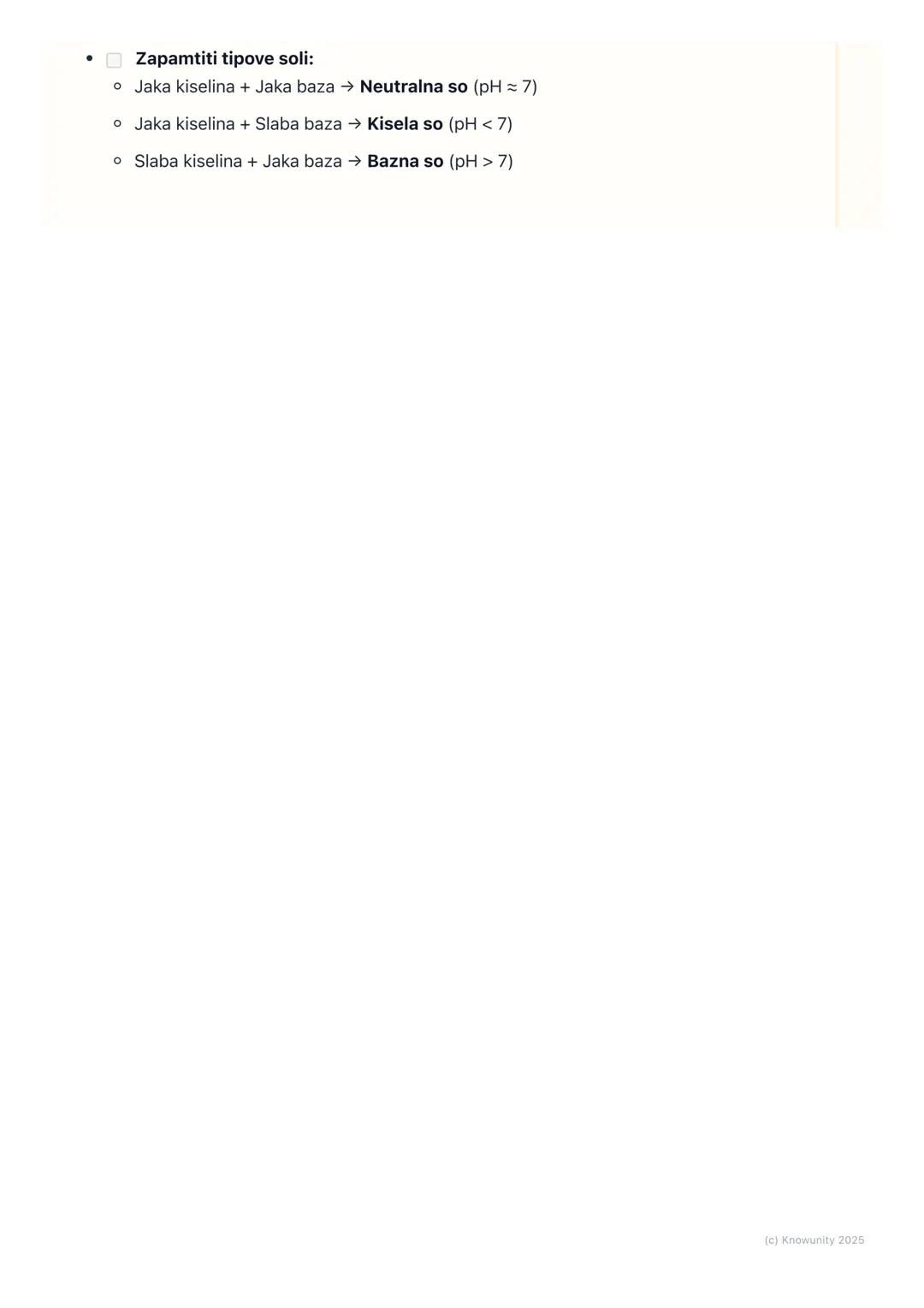 # Soli

Uvod u soli

Soli su jonska jedinjenja koja nastaju u reakciji neutralizacije između kiseline i
baze. Sastoje se od katjona koji pot