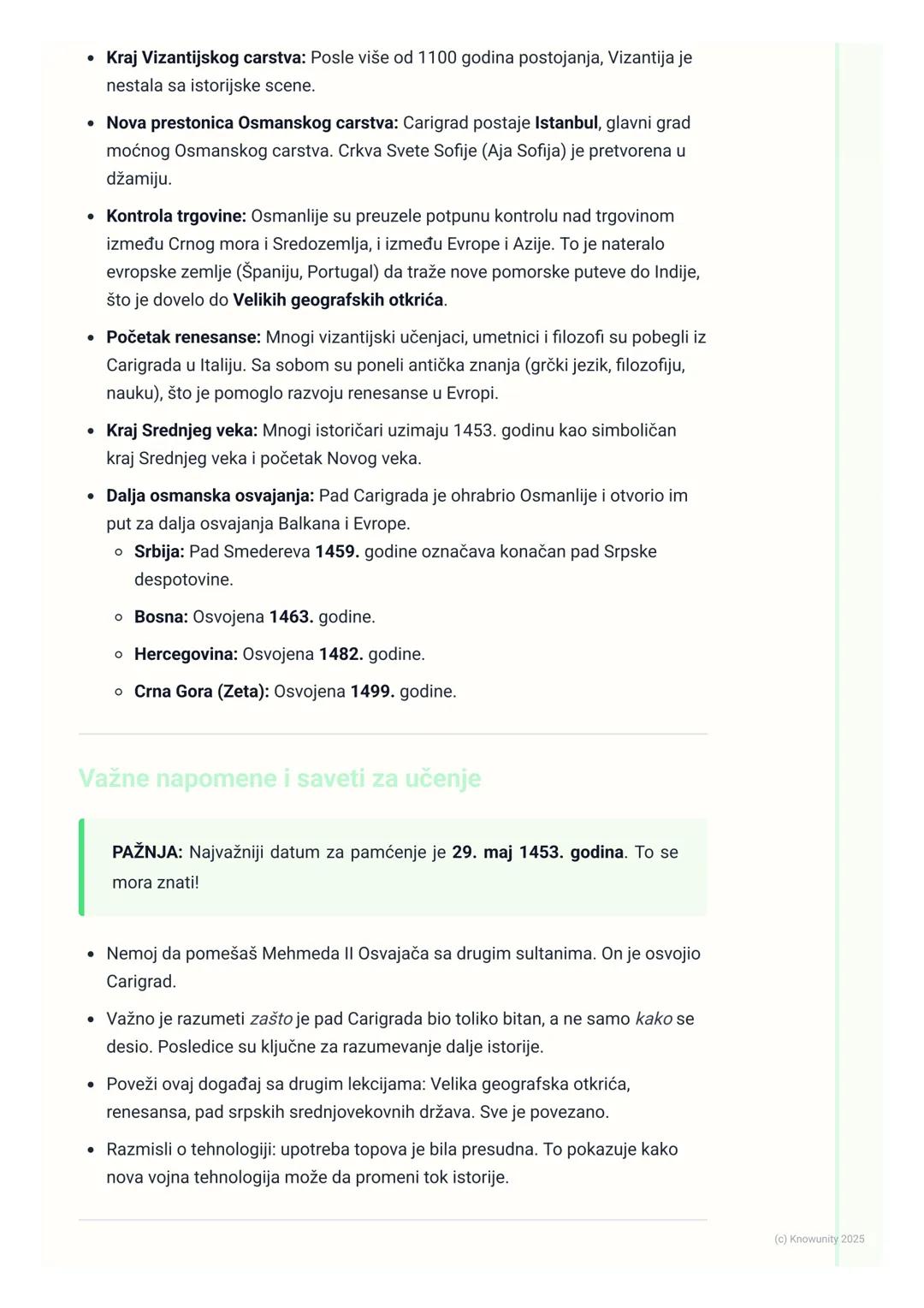 # Osvajanje Carigrada i dalja
osvajanja

Uvod: Zašto je Carigrad bio važan?

Carigrad (Konstantinopolj) je bio glavni grad Vizantijskog cars