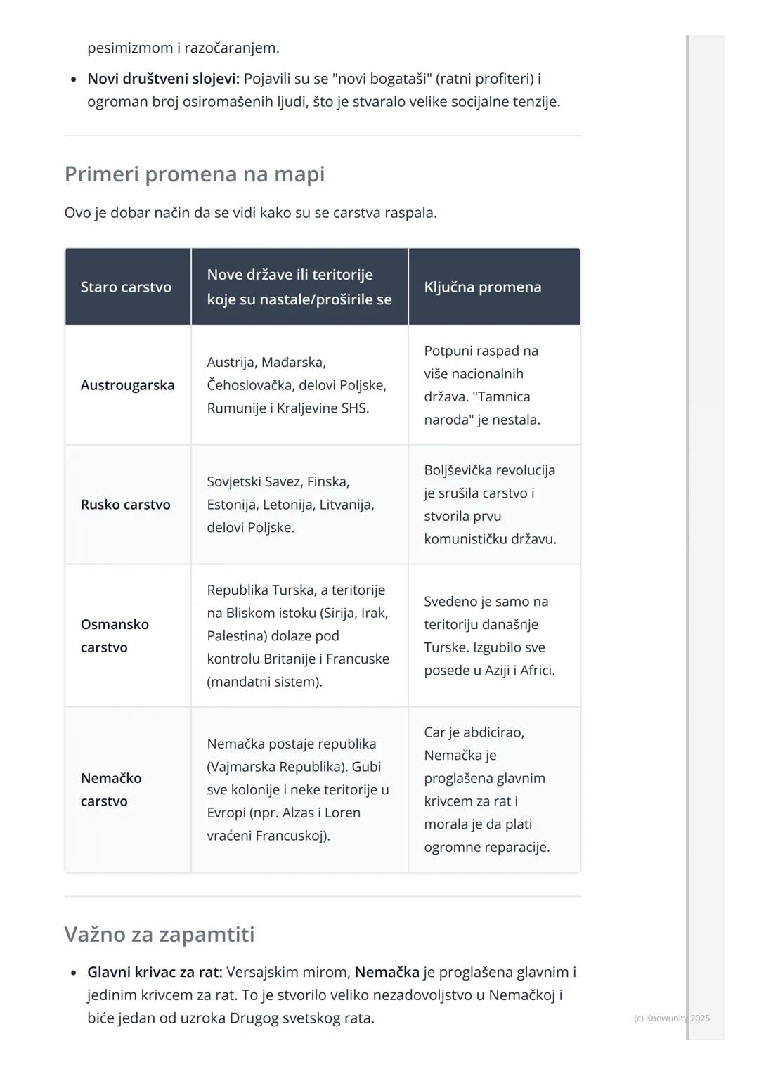 # Posledice Prvog svetskog rata

Uvod u posledice rata

Prvi svetski rat (1914-1918) je bio totalni rat, što znači da je uticao na sve
delov