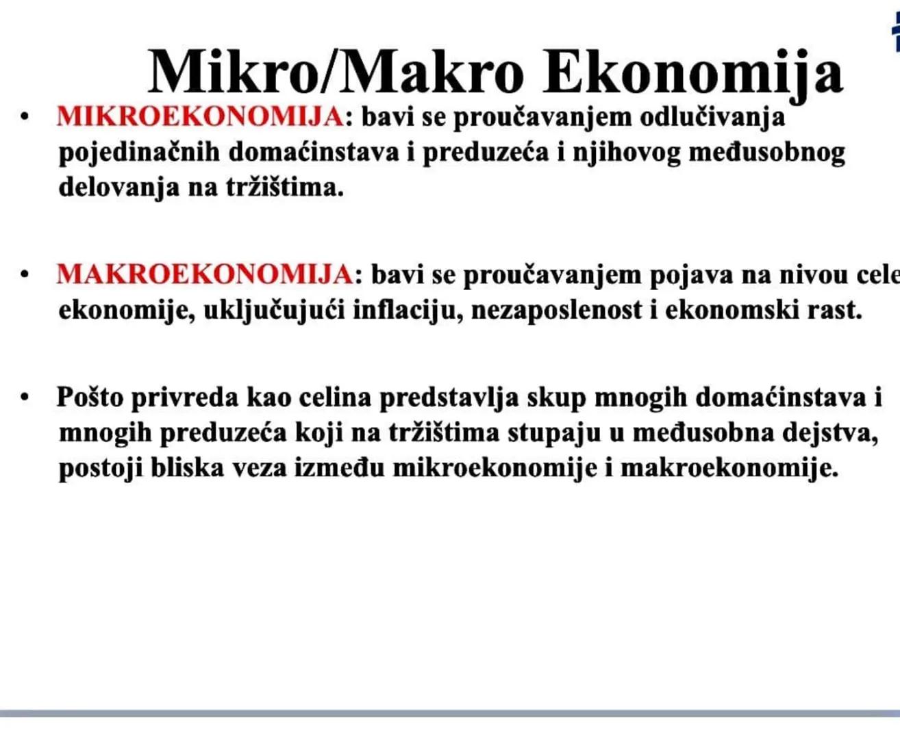 - Jedno domaćinstvo mora da donese mnoge odluke.
- Domaćinstvo mora da alocira svoje oskudne resurse na svoje članove, uzimajući u obzir nji