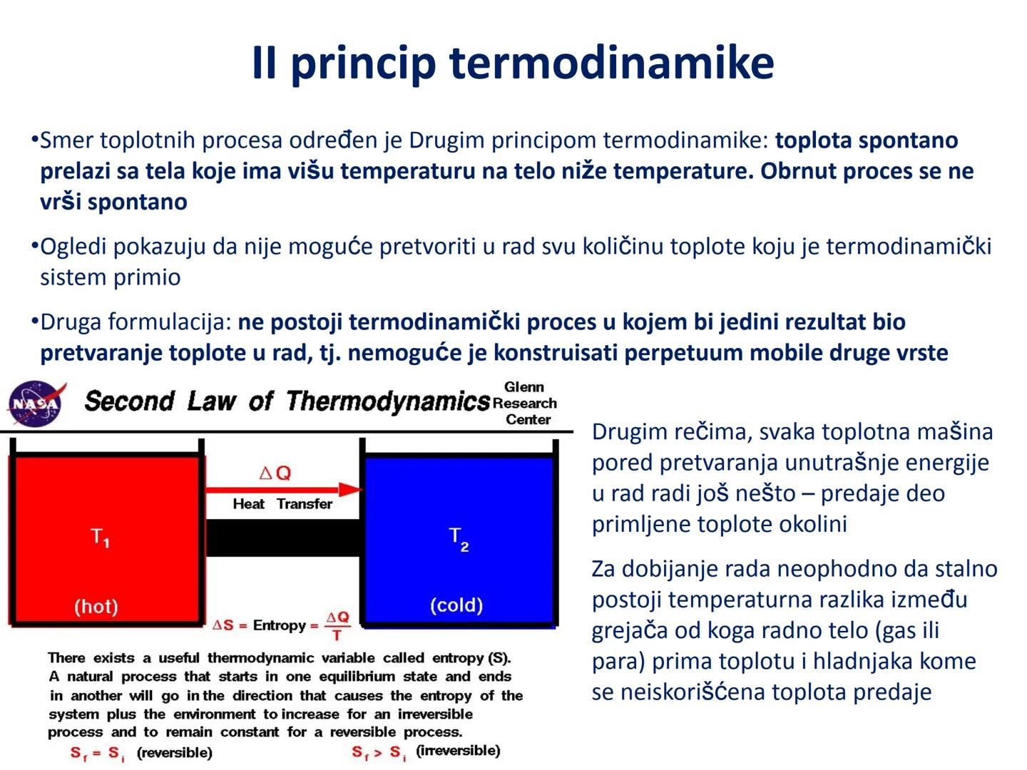 # Termodinamika # Unutrašnja energija i I princip
termodinamike # Uvod
•Termodinamika - oblast fizike u kojoj se proučavaju uslovi transfor