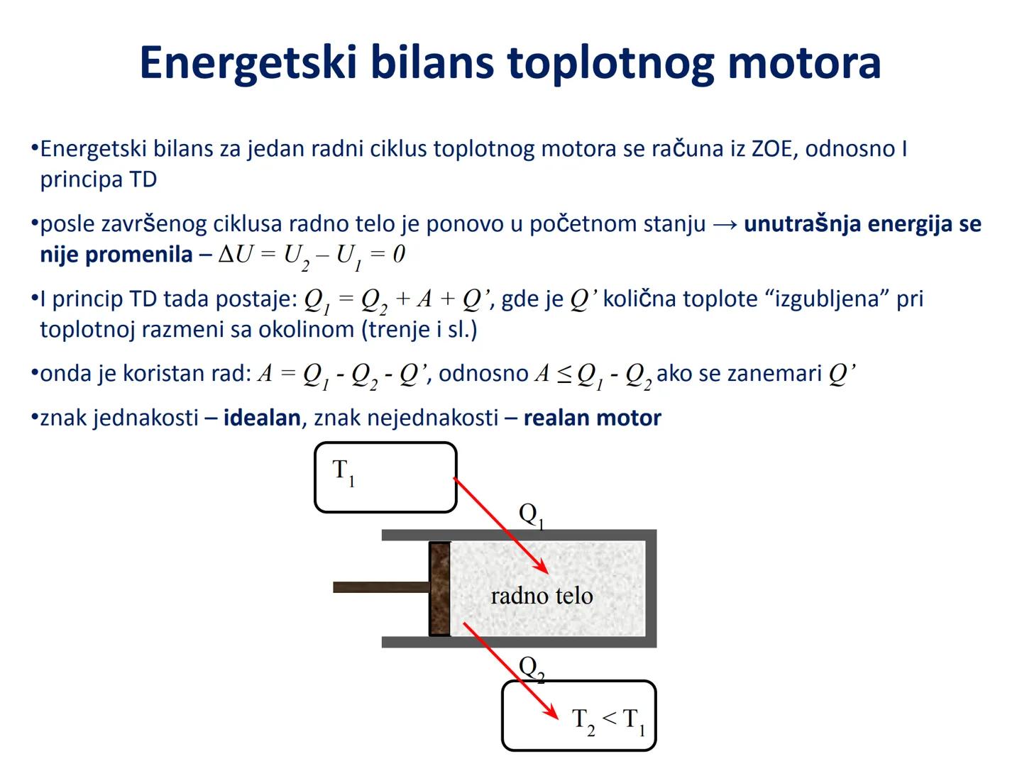 # Termodinamika # Unutrašnja energija i I princip
termodinamike # Uvod
•Termodinamika - oblast fizike u kojoj se proučavaju uslovi transfor