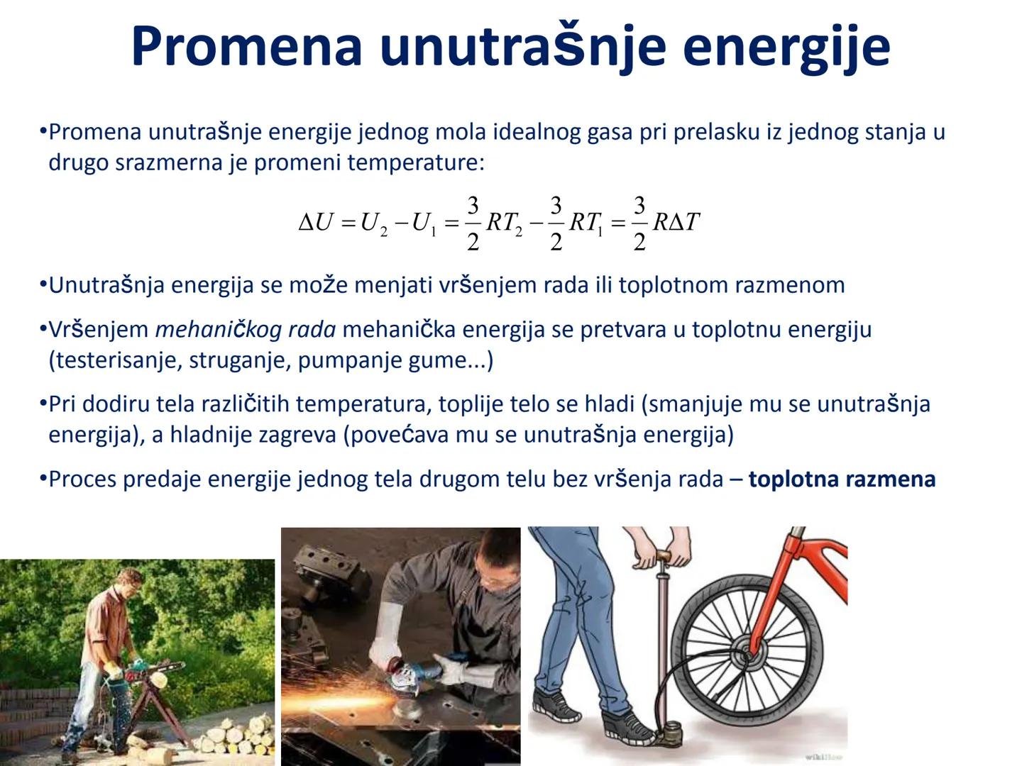 # Termodinamika # Unutrašnja energija i I princip
termodinamike # Uvod
•Termodinamika - oblast fizike u kojoj se proučavaju uslovi transfor