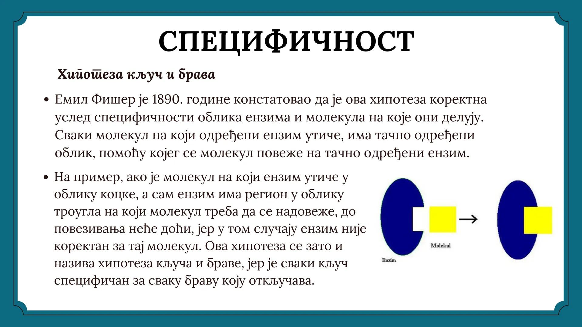 # ЕНЗИМИ # САДРЖАЈ
01 ПОЈАМ И УЛОГА ЕНЗИМА
02 СТРУКТУРА И НОМЕНКЛАТУРА ЕНЗИМА
03 СПЕЦИФИЧНОСТ ЕНЗИМА
04. КИНЕТИКА ЕНЗИМА
05 УПОТРЕБА ЕН