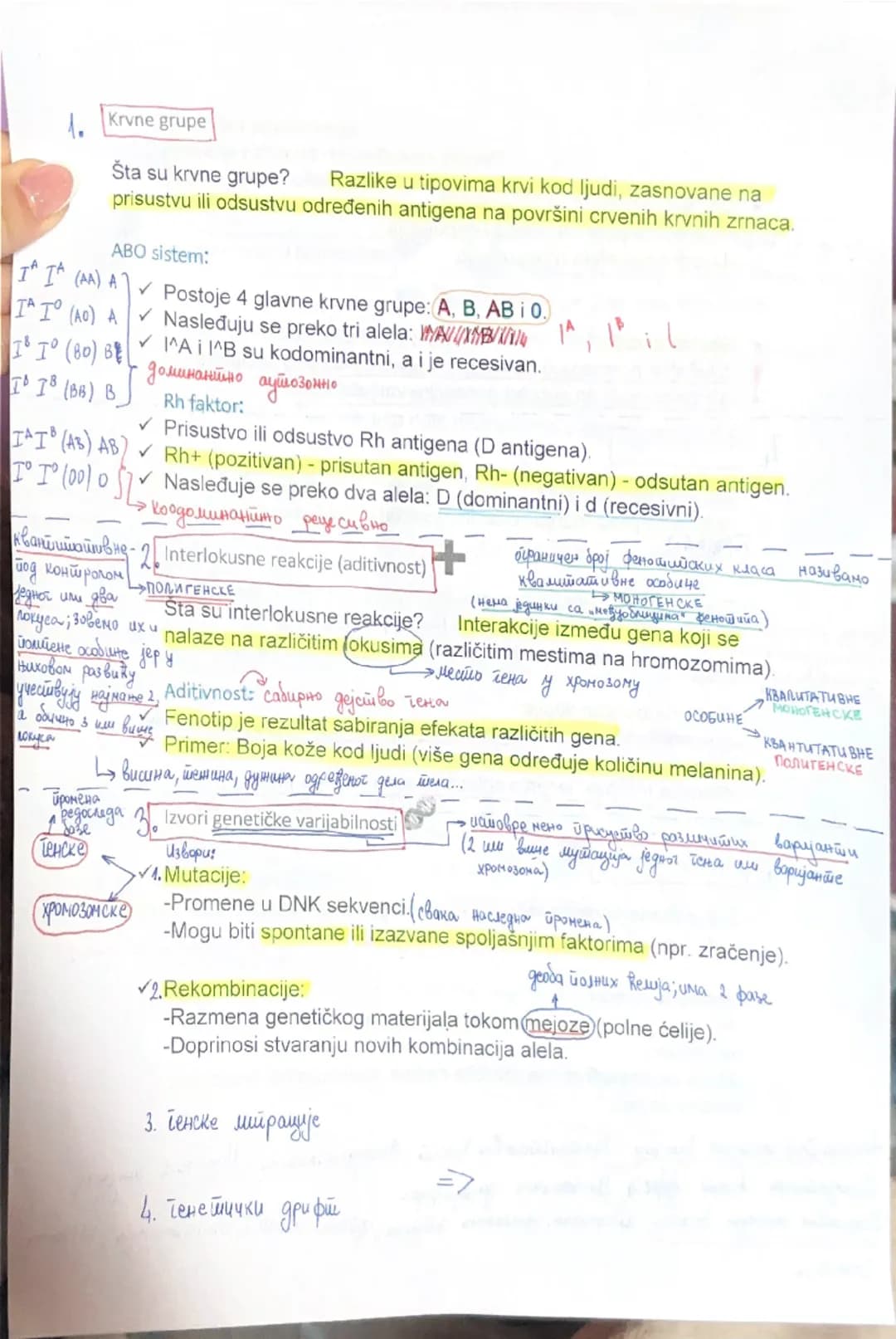 ## 1. Krvne grupe
### Šta su krvne grupe?
Razlike u tipovima krvi kod ljudi, zasnovane na prisustvu ili odsustvu određenih antigena na povr