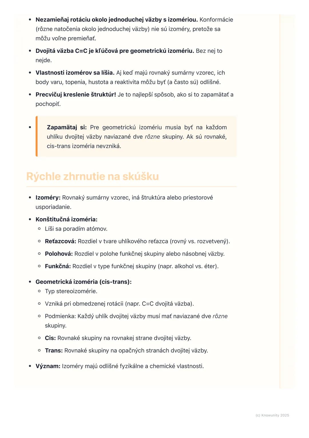 # Izoméria
Úvod do izomérie
Izoméria je v organickej chémii naozaj dôležitý koncept. V podstate ide o to, že
existujú zlúčeniny, ktoré maj