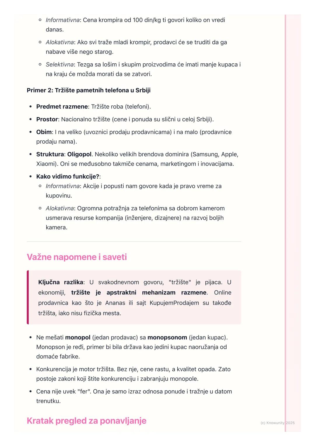 # Pojam tržišta
## Uvod u pojam tržišta
Tržište je osnovni koncept u ekonomiji. Nije samo fizičko mesto kao što je
pijaca, već predstavlja