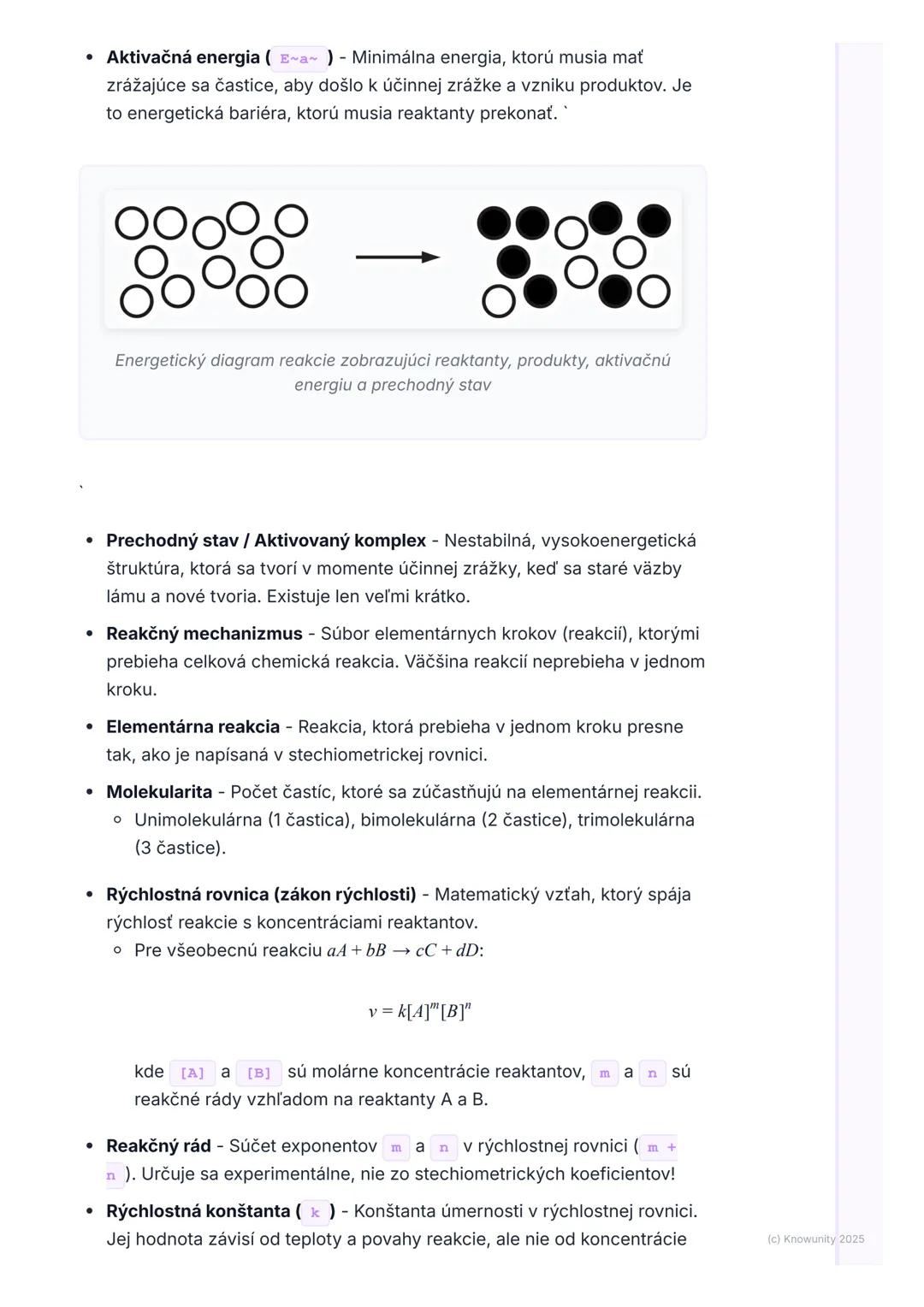# Chemická kinetika
## Prehľad / Úvod
Chemická kinetika je oblasť chémie, ktorá sa zaoberá štúdiom rýchlosti,
akou prebiehajú chemické rea