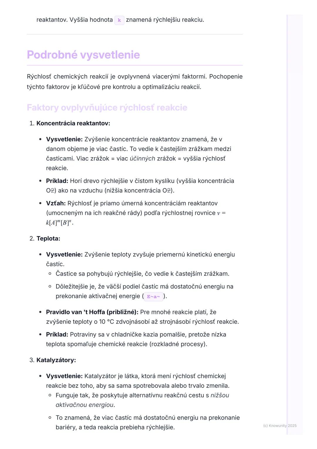 # Chemická kinetika
## Prehľad / Úvod
Chemická kinetika je oblasť chémie, ktorá sa zaoberá štúdiom rýchlosti,
akou prebiehajú chemické rea