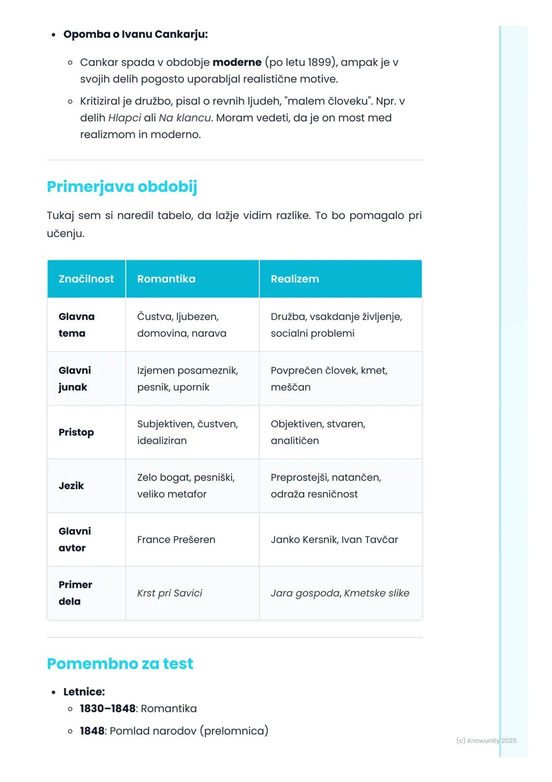 # Slovenska književnost od
romantike do realizma
Pregled obdobja: Od romantike do realizma
To je obdobje v 19. stoletju, ko se je slovensk
