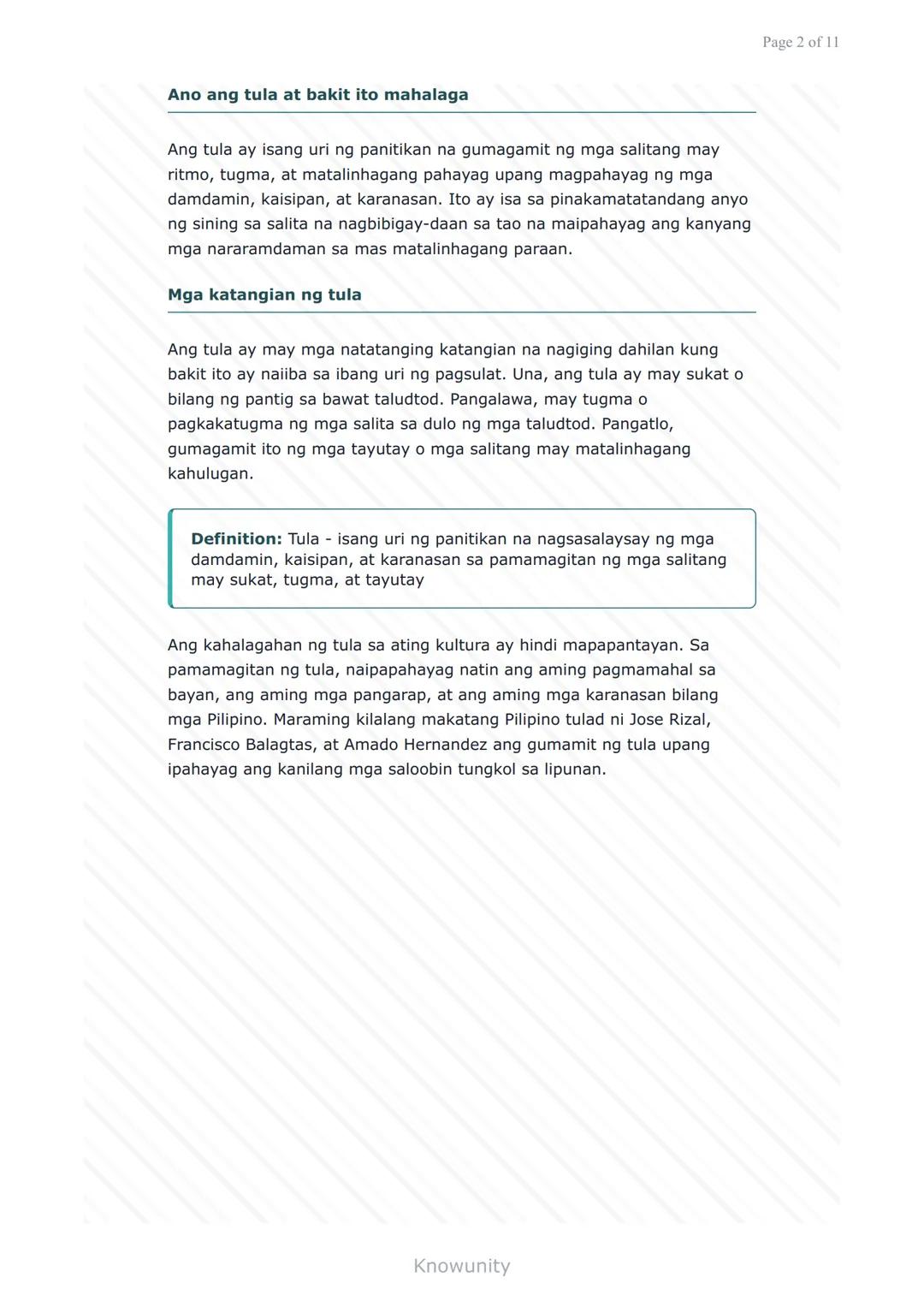 Pagsulat at Pagpapahayag: Pagbuo ng Tula
Pag-aaral sa mga elemento at pamamaraan ng
pagsulat ng tula
Mga Layuning Pang-edukasyon
Mauunawaan