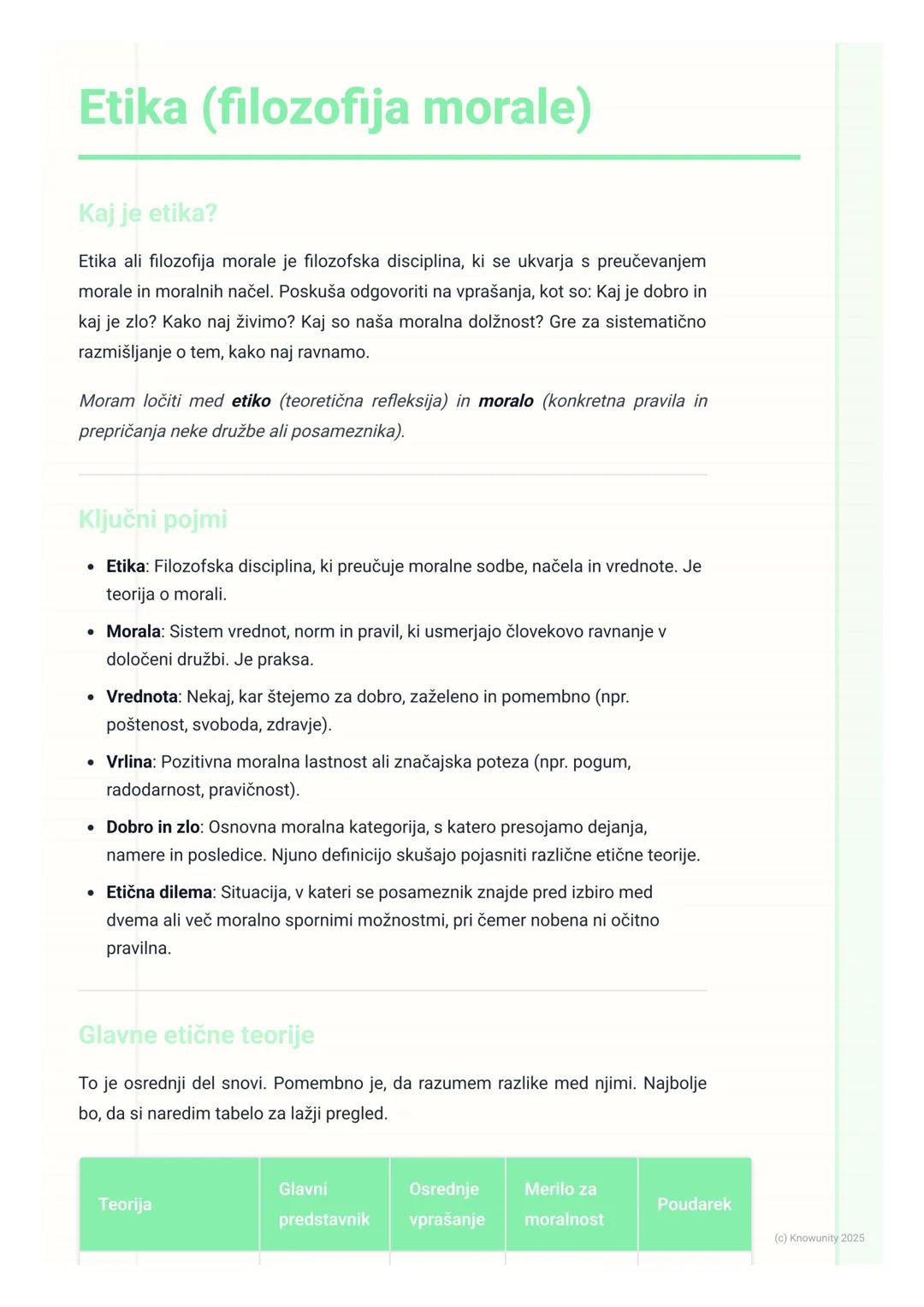 # Etika (filozofija morale)
Kaj je etika?
Etika ali filozofija morale je filozofska disciplina, ki se ukvarja s preučevanjem
morale in mor
