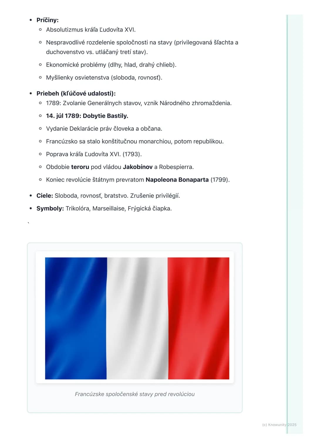 # Francúzska revolúcia – príčiny
a priebeh
1. Prehľad francúzskej revolúcie
Francúzska revolúcia bola obrovská zmena vo Francúzsku, ktorá